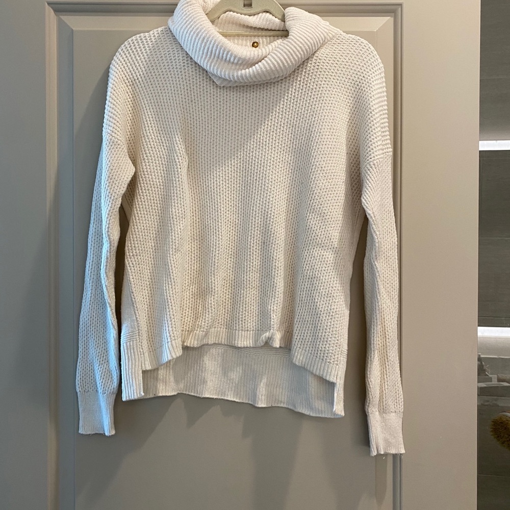 Madewell knit sweater with removable cowl neck.